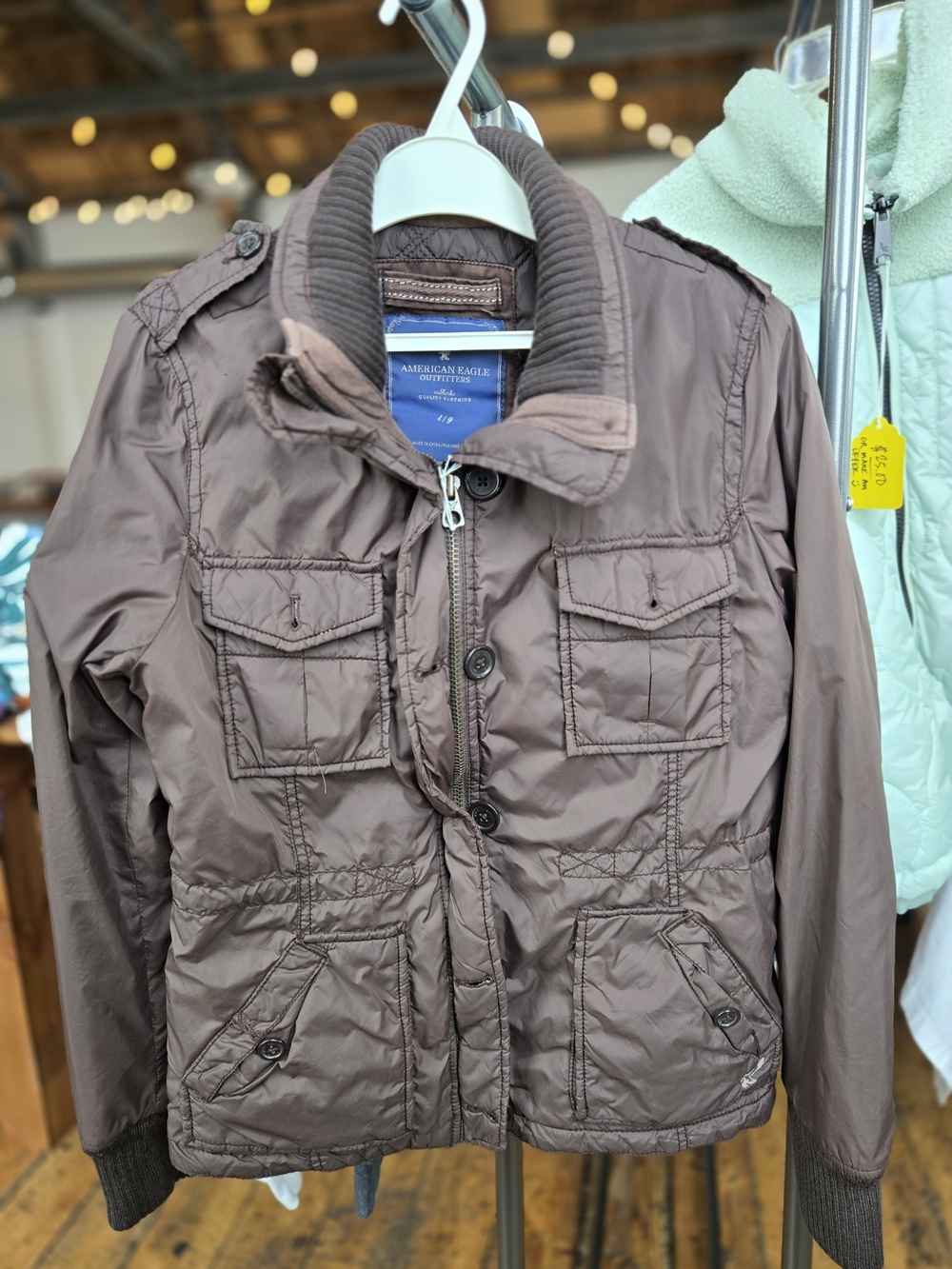 Vintage American Eagle Outfitters Men's Brown Field Jacket